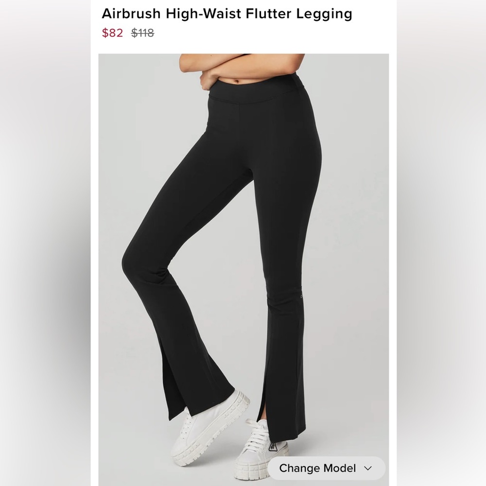 ALO Yoga flare pants with slit